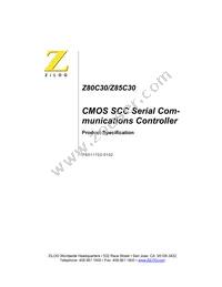 Z80C3008VSC00TR Datasheet Cover