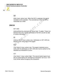 Z80C3008VSC00TR Datasheet Page 20