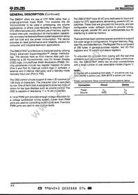 Z86E4704PSG Datasheet Page 2