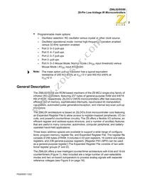 Z86L8808PSCR2607 Datasheet Page 9