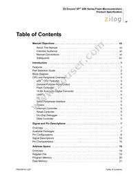 Z8F6422AR020SC2104 Datasheet Page 4