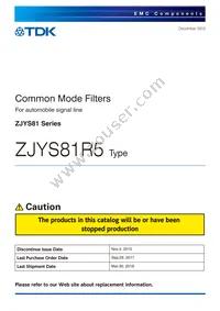 ZJYS81R5-2P50T-G01 Datasheet Cover