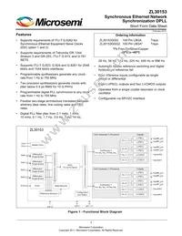 ZL30153GGG2 Datasheet Cover