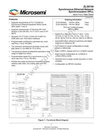 ZL30154GGG2003B Datasheet Cover