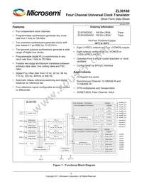 ZL30160GGG20037 Datasheet Cover