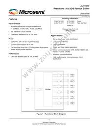 ZL40216LDG1 Datasheet Cover