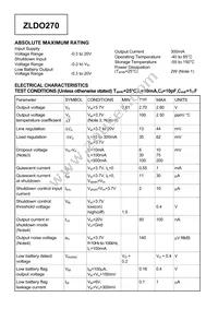 ZLDO270T8TA Datasheet Page 2