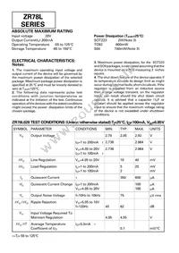 ZR78L052GTA Datasheet Page 2