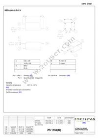 ZS1052(H) Datasheet Cover