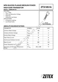 ZTX1051ASTOB Datasheet Cover