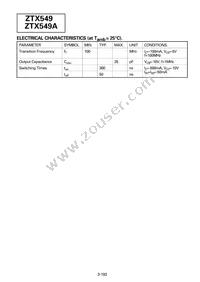 ZTX549STOB Datasheet Page 2