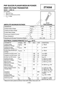 ZTX558STOB Datasheet Cover