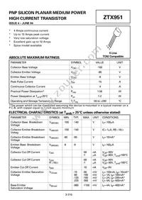 ZTX951STOB Datasheet Cover