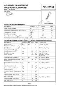 ZVN2535ASTZ Datasheet Cover