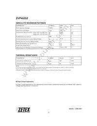 ZVP4525ZTA Datasheet Page 2