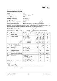 ZXCT1011E5TA Datasheet Page 2