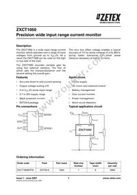 ZXCT1050E5TA Datasheet Cover