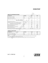 ZXM61P03FTC Datasheet Page 2