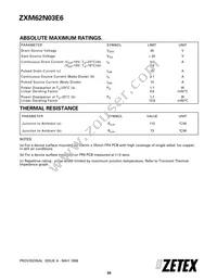 ZXM62N03E6TA Datasheet Page 2