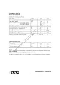 ZXM64N035GTA Datasheet Page 2