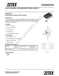 ZXM66N03N8TA Datasheet Cover