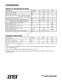 ZXM66N03N8TA Datasheet Page 2