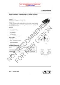 ZXM66P03N8TA Datasheet Cover