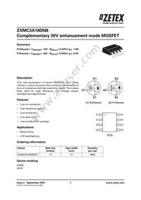 ZXMC3A18DN8TA Datasheet Cover