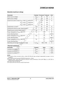 ZXMC3A18DN8TA Datasheet Page 2