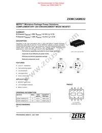 ZXMC3AM832TA Datasheet Cover
