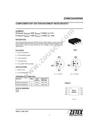ZXMC6A09DN8TA Datasheet Cover