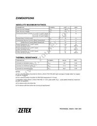 ZXMD65P02N8TC Datasheet Page 2