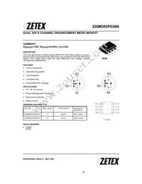 ZXMD65P03N8TA Datasheet Cover