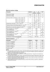 ZXMHC6A07N8TC Datasheet Page 2