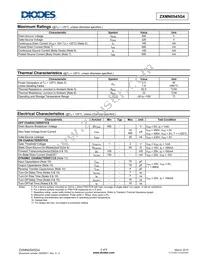 ZXMN0545G4TA Datasheet Page 2