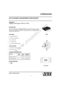 ZXMN2A02N8TA Datasheet Cover