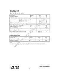 ZXMN2A14FTA Datasheet Page 2