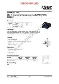 ZXMN2F34MATA Datasheet Cover