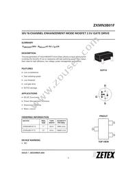 ZXMN3B01FTC Datasheet Cover