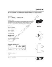 ZXMN3B14FTA Datasheet Cover