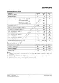 ZXMN6A25N8TA Datasheet Page 2