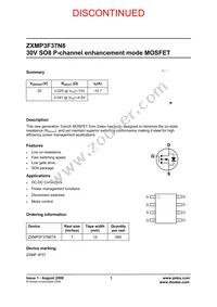 ZXMP3F37N8TA Datasheet Cover