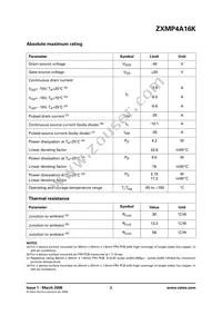 ZXMP4A16KTC Datasheet Page 2