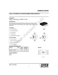 ZXMP6A16DN8TC Datasheet Cover