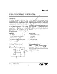 ZXSC300E5TA Datasheet Cover