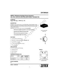 ZXT3M322TA Datasheet Cover