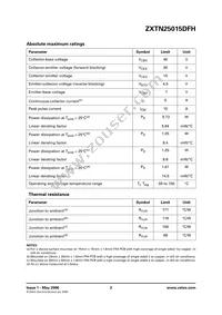 ZXTN25015DFHTA Datasheet Page 2