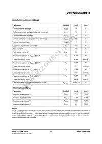 ZXTN25020CFH Datasheet Page 2