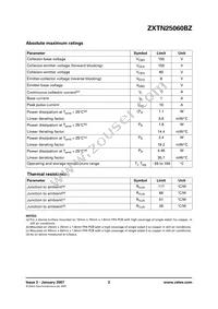 ZXTN25060BZTA Datasheet Page 2