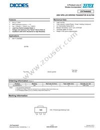 ZXTN4006ZTA Datasheet Cover